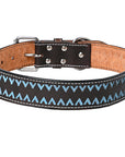 HILASON Western Genuine Leather Heavy Duty Hand Painted Dog Collar