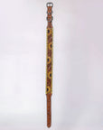 HILASON Western Genuine Leather Heavy Duty Dog Collar Floral Tooled
