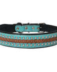 HIlason Genuine Leather Dog Collar Hand Tooled