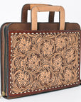 American Darling Briefcase Hand Tooled Genuine Leather Women Bag Western Handbag Purse