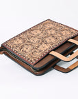 American Darling Briefcase Hand Tooled Genuine Leather Women Bag Western Handbag Purse