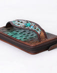 American Darling ADBG1195A Genuine Croc Leather Women Clutch Western Handbag Purse