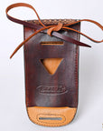 Hilason Basketweave Floral Cell Phone Case Tan American Leather
