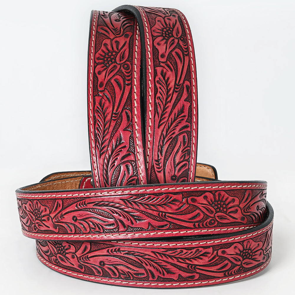 American Darling ADBLF233-L Beautifully Hand Tooled Genuine American Leather Belt Men and  Women