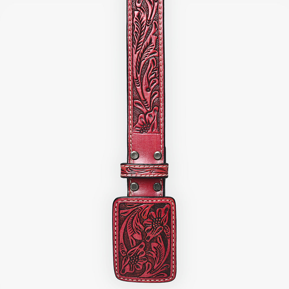 American Darling ADBLF233-L Beautifully Hand Tooled Genuine American Leather Belt Men and  Women