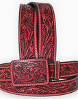 American Darling ADBLF233-L Beautifully Hand Tooled Genuine American Leather Belt Men and  Women
