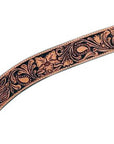 HILASON Western Horse Headstall & Breast Collar Tack Set American Leather Floral Carving Tan
