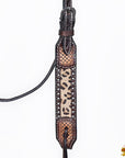 Handcrafted Leather Breast Collar Headstall For Western Horse With Cheetah Print