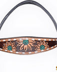 HILASON Western Horse Headstall & Breast Collar American Leather Floral Carving