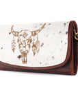 American Darling Wallet Hair on Full Grain Genuine Leather Western Women Bag | Handbag Purse Travel Clutch