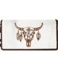 American Darling Organiser Hair-On Hand Tooled Genuine Leather Women Bag Western Handbag Purse