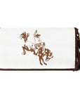 American Darling Organiser Hair-On Hand Tooled Genuine Leather Women Bag Western Handbag Purse
