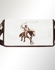American Darling Organiser Hair-On Hand Tooled Genuine Leather Women Bag Western Handbag Purse