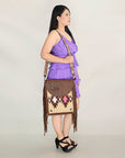 American Darling ADBGA414 Saddle Blanket Genuine Leather Women Bag Western Handbag Purse