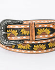 American Darling ADBLF102-L Beautifully Hand Tooled Genuine American Leather Belt Men and  Women