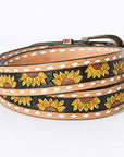 American Darling ADBLF102-L Beautifully Hand Tooled Genuine American Leather Belt Men and  Women