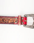 American Darling Beautifully Hand Tooled Genuine American Leather Belt Men and  Women