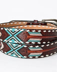 American Darling Beautifully Hand Tooled Genuine American Leather Belt Men and  Women