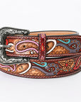 American Darling Beautifully Hand Tooled Genuine American Leather Belt Men and  Women