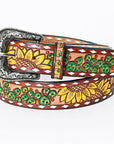 American Darling Beautifully Hand Tooled Genuine American Leather Belt Men and  Women