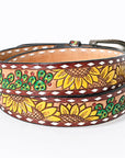 American Darling Beautifully Hand Tooled Genuine American Leather Belt Men and  Women