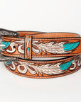 American Darling Beautifully Hand Tooled Genuine American Leather Belt Men and  Women