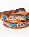 American Darling Beautifully Hand Tooled Genuine American Leather Belt Men and  Women