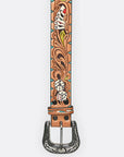 American Darling Beautifully Hand Tooled Genuine American Leather Belt Men and  Women