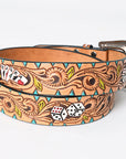 American Darling ADBLF149-L Beautifully Hand Tooled Genuine American Leather Belt Men and  Women