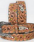 American Darling Beautifully Hand Tooled Genuine American Leather Belt Men and  Women