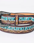 American Darling Beautifully Hand Tooled Genuine American Leather Belt Men and  Women