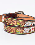 American Darling Beautifully Hand Tooled Genuine American Leather Belt Men and  Women