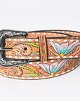 American Darling ADBLF159-L Beautifully Hand Tooled Genuine American Leather Belt Men and  Women