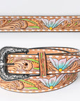 American Darling ADBLF159-L Beautifully Hand Tooled Genuine American Leather Belt Men and  Women