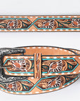 American Darling ADBLF161-L Beautifully Hand Tooled Genuine American Leather Belt Men and  Women