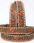 American Darling ADBLF174-L Beautifully Hand Tooled Genuine American Leather Belt Men and  Women