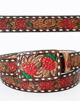 American Darling ADBLF182-L Beautifully Hand Tooled Genuine American Leather Belt Men and  Women