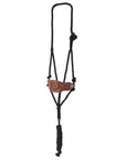 8 Ft Hilason Western Horse Halter Basic Poly Rope With Lead Floral Leather Black