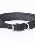 Hilason Western Style Heavy Duty Beaded American Leather Pet Dog Collar