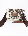 American Darling Hand Tooled Hair-On Genuine Leather Women Bag Western Handbag Purse