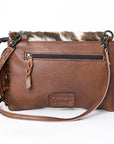 American Darling Hand Tooled Hair-On Genuine Leather Women Bag Western Handbag Purse