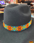 HILASON Beaded  American Style Western Cowgirl Handmade Hatband Tan