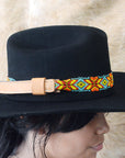HILASON Beaded  American Style Western Cowgirl Handmade Hatband Tan