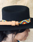 HILASON Beaded  American Style Western Cowgirl Handmade Hatband Tan