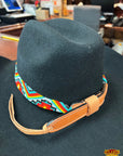HILASON Beaded  American Style Western Cowgirl Handmade Hatband Tan