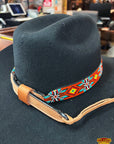 HILASON Beaded  American Style Western Cowgirl Handmade Hatband Tan