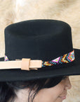 HILASON Beaded  American Style Western Cowgirl Handmade Hatband Tan