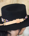 HILASON Beaded  American Style Western Cowgirl Handmade Hatband Tan