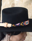 HILASON Beaded  American Style Western Cowgirl Handmade Hatband Tan