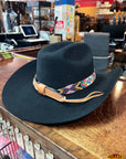 HILASON Beaded  American Style Western Cowgirl Handmade Hatband Tan